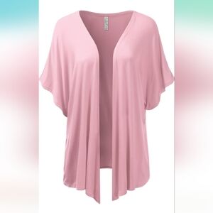 EIMIN Women's Kimono Style Short Sleeve Open Front Loose Fit Cardigan Sz L (EUC)